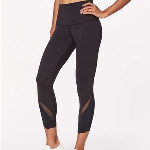 Lululemon Wunder Under High-Rise Blck Scallop Pant